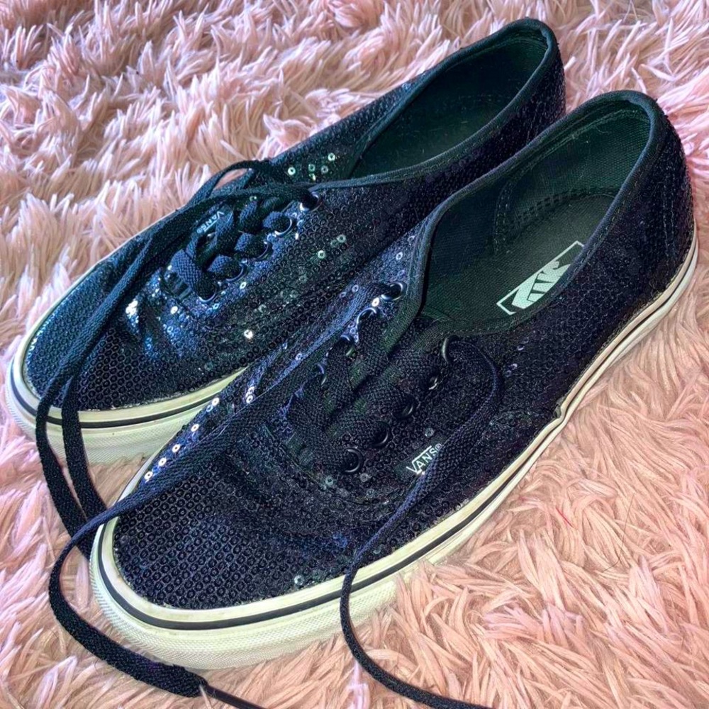 Black sequin VANS